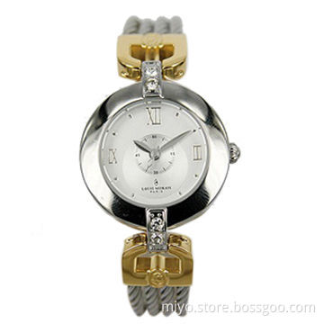 Full stainless steel case silver and gold-plated jewelry watches in Japan quartz movement